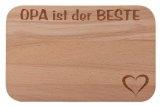 FrÃ&frac14;hstÃ&frac14;cksbrettchen / FrÃ&frac14;hstÃ&frac14;cksbrett mit Gravur "Opa ist der BESTE" als Geschenk - aus Holz - Geschenkidee ideal zum Geburtstag oder zu Weihnachten