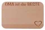 FrÃ&frac14;hstÃ&frac14;cksbrettchen / FrÃ&frac14;hstÃ&frac14;cksbrett mit Gravur "Oma ist die BESTE" als Geschenk - aus Holz - Geschenkidee ideal zum Geburtstag oder zu Weihnachten