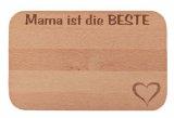 FrÃ&frac14;hstÃ&frac14;cksbrettchen / FrÃ&frac14;hstÃ&frac14;cksbrett mit Gravur "MAMA ist die BESTE" als Geschenk - aus Holz - Geschenkidee ideal zum Geburtstag oder zu Weihnachten
