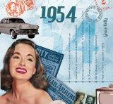 1954 Geburtstag Geschenken - 1954 Chart Hits CD und 1954 Geburtstagskarte